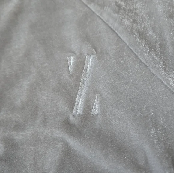 Daya By Zendaya Velour Velvet Silver Gray Track Jacket Zip Up Long Sleeve Sz XS - Picture 11 of 16